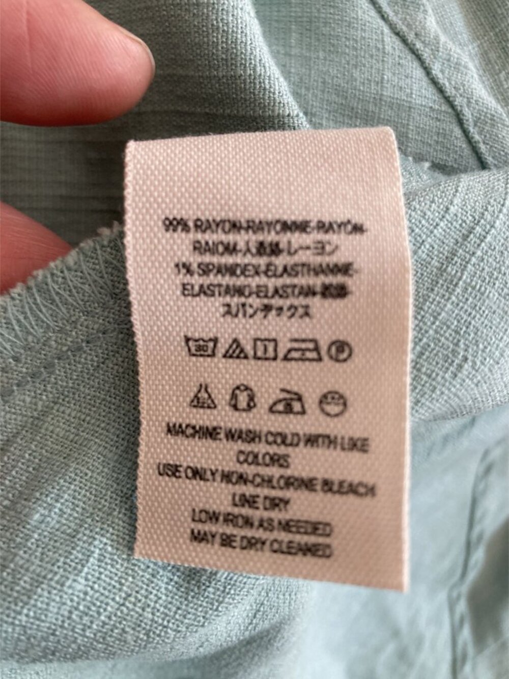 Free People Seafoam Green Boho-Chic Long Sleeve Tunic Dress Rayon Blend Size S - Picture 6 of 6